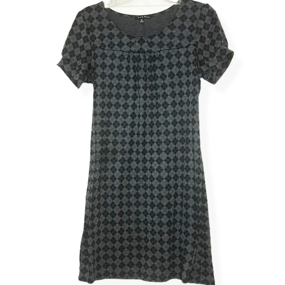 Chic Black and Gray Mini Dress